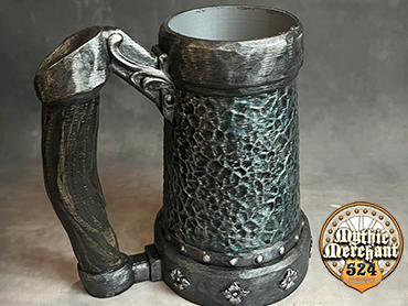 Armoured Pint  - Blue Steel / Steel - Hand Painted - Can Holder Mug