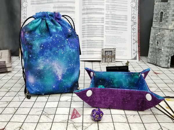 Small Blue Nebula Collapsible Dice Tray