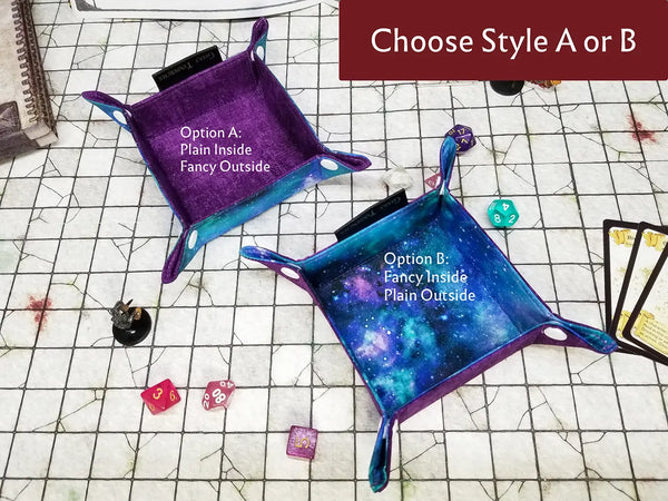 Small Blue Nebula Collapsible Dice Tray