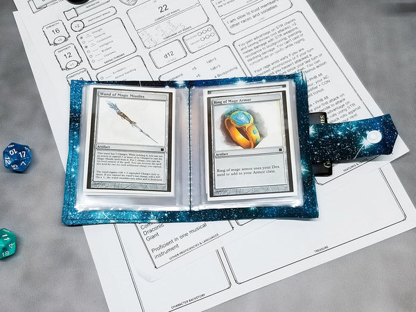 Teal Constellations RPG Bundle - Dice Bag, Dice Tray & Spellbook