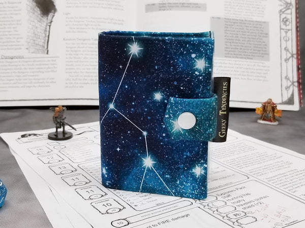 Teal Constellations RPG Bundle - Dice Bag, Dice Tray & Spellbook
