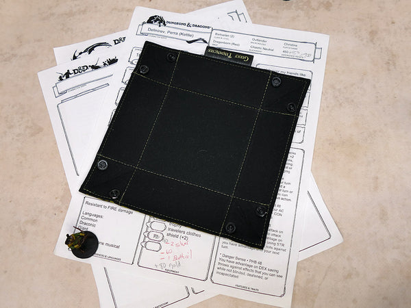 Small Green Dragonscale Folding Dice Tray