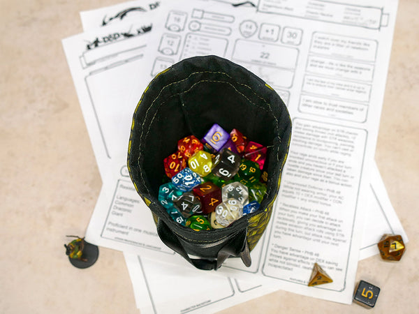 Small Green Dragonscale Dice Bag