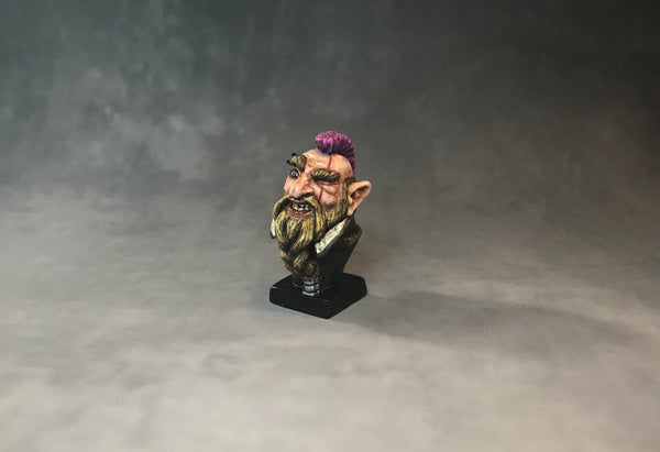 Punk Dwarf Warrior - Micro-Bust
