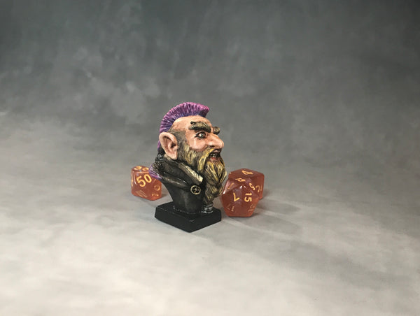 Punk Dwarf Warrior - Micro-Bust