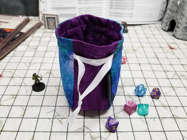 Small Blue Nebula Dice Bag
