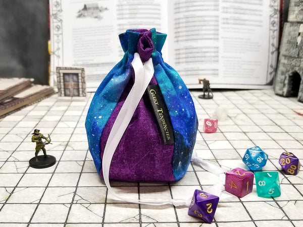 Small Blue Nebula Dice Bag