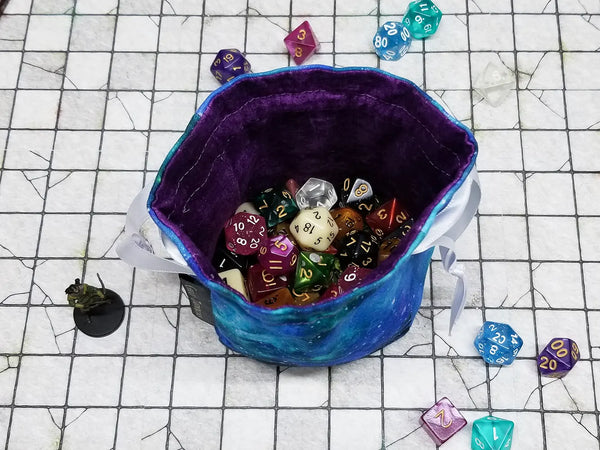 Small Blue Nebula Dice Bag