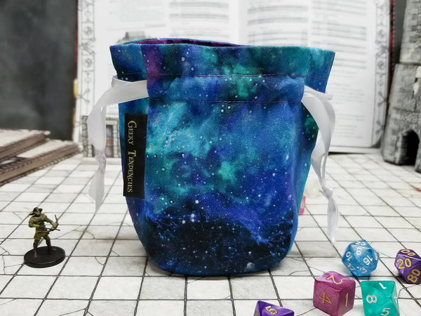 Small Blue Nebula Dice Bag