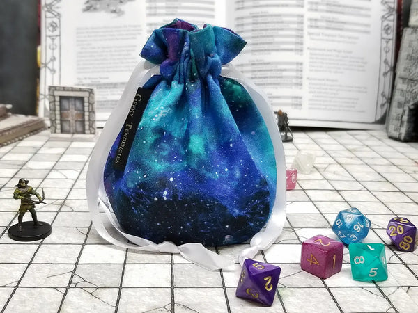 Small Blue Nebula Dice Bag