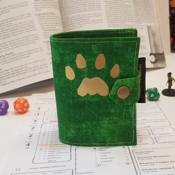 Emerald Green Spellbook with Gold Customized Graphic