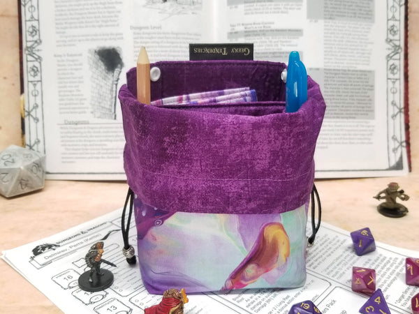 Purple Watercolor Large Dice Bag Bundle