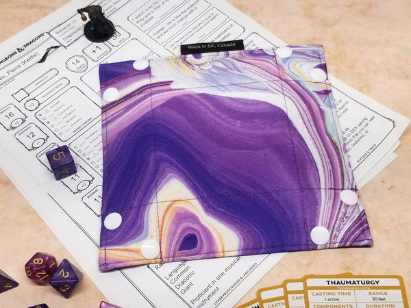 Purple Watercolor Mini Collapsible Dice Tray
