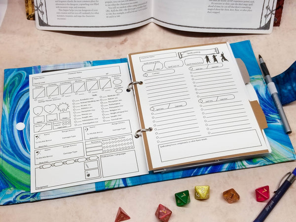 Players Sidekick open to show character sheets