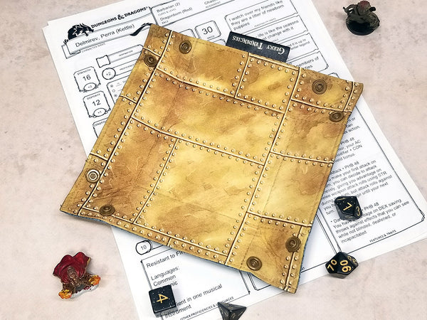 Small Brass Plate Dice Tray