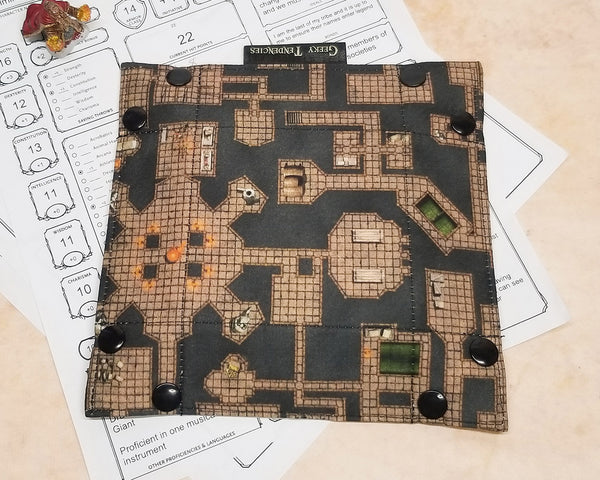 Dark Dungeon Map Small Dice Tray