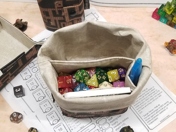 Dark Dungeon Map Dice Bag Bundle