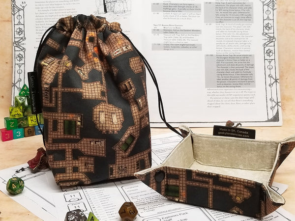 Dark Dungeon Map Small Dice Tray