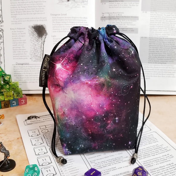Galaxy Dice Bag, Tray and Spellbook Bundle