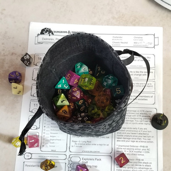 Small Gothic Dice Bag