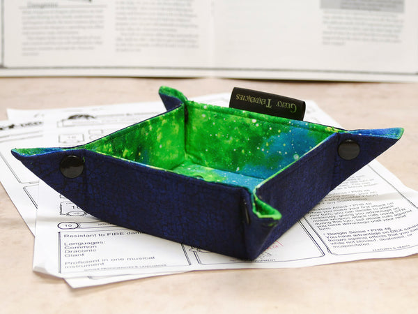 Small Green Nebula Collapsible Dice Tray