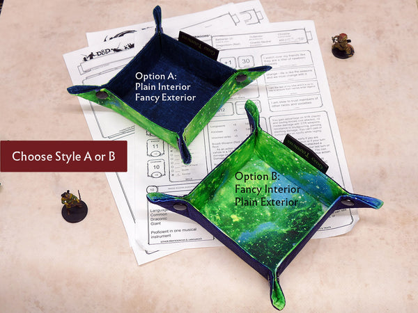 Small Green Nebula Collapsible Dice Tray