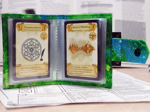 Green Nebula RPG Bundle - Dice Bag, Dice Tray & Spellbook