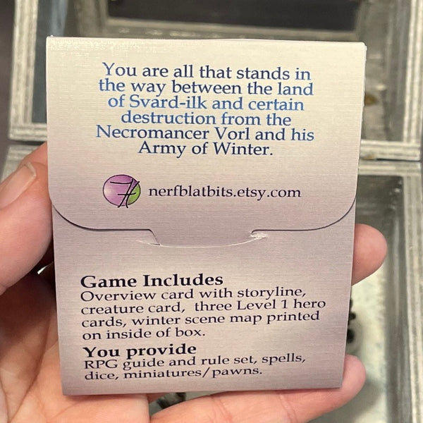 Army of Winter Encounter Pack showing back of the package