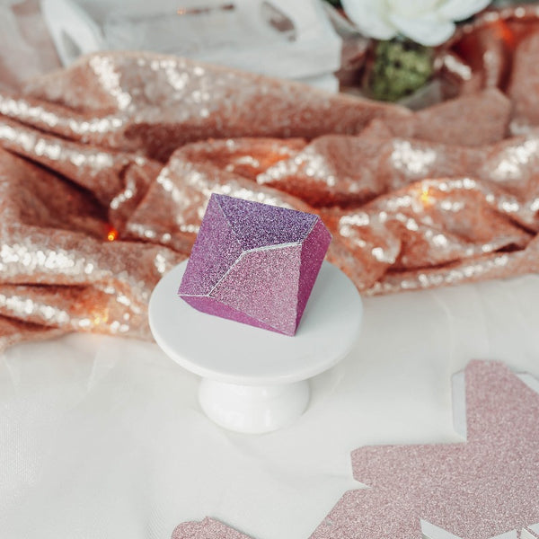 Lavender D10 on a pedestal