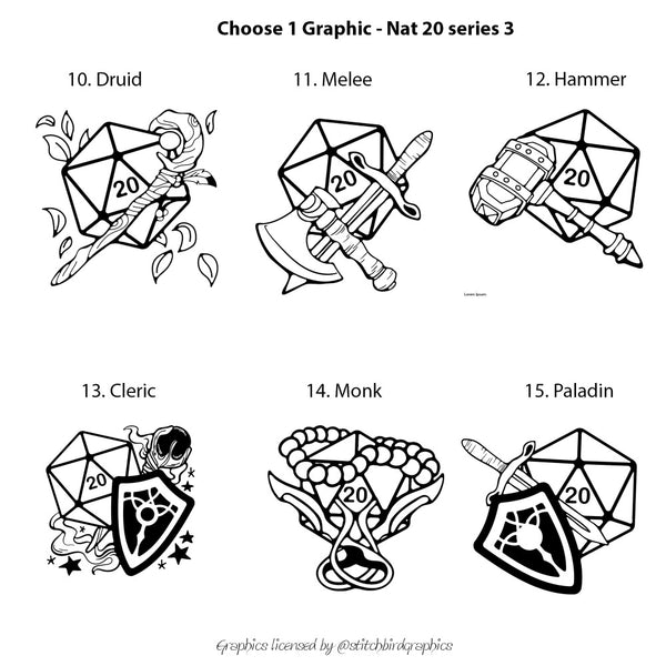 Nat20 Series 3: 10. Druid, 11. Melee, 12. Hammer, 13. Cleric, 14. Monk, 15. Paladin