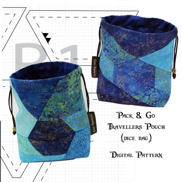 Patchwork (Pack & Go) Dice Bag Sewing Pattern