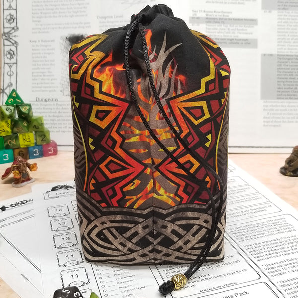 Red Dragon Dice Bag Bundle - Bag, Small Tray, Spellbook Set