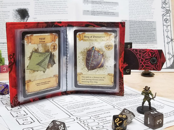 Red Dragon Dice Bag Bundle - Bag, Small Tray, Spellbook Set