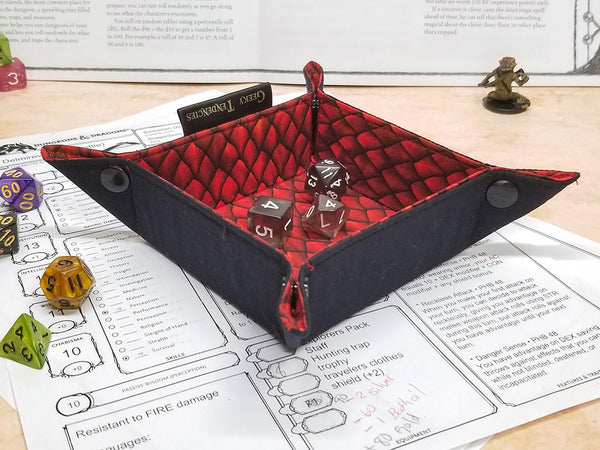 Red Dragonscale Collapsible Dice Tray