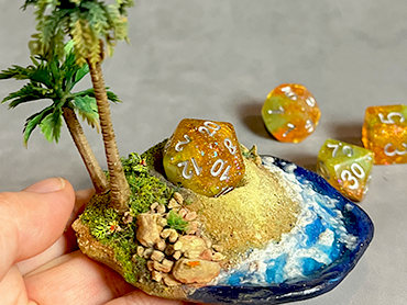 Tropical Island - Dice Display (Medium Size)