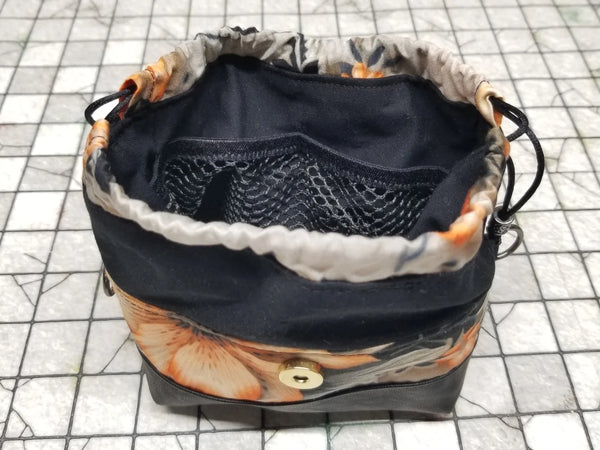 Deluxe Peachy Goth Floral Pandora Dice Bag