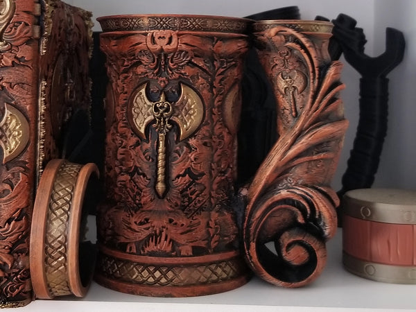 Custom Tankards of Fate - Hand-painted Dice Tower Can Holder Mug