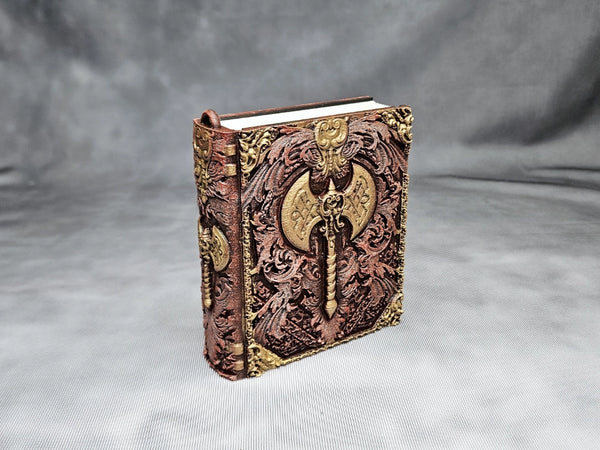 Hand-painted Mini Secret Tome Ornament - Gift Card Holder. Good for dice, crystals, jewelry or card storage