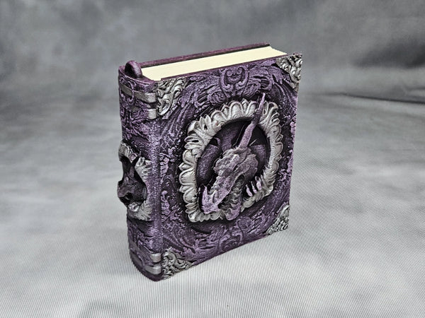 Hand-painted Mini Secret Tome Ornament - Gift Card Holder. Good for dice, crystals, jewelry or card storage