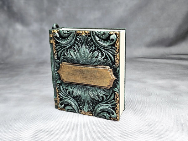 Hand-painted Mini Secret Tome Ornament - Gift Card Holder. Good for dice, crystals, jewelry or card storage