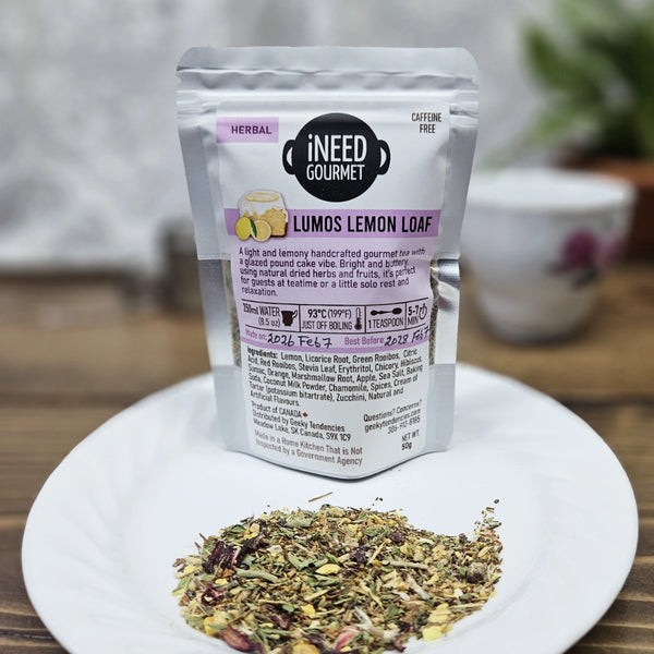 Lemon Loaf Herbal Tea: Fruity Caffeine-Free Loose Leaf Blend with Pound Cake vibes