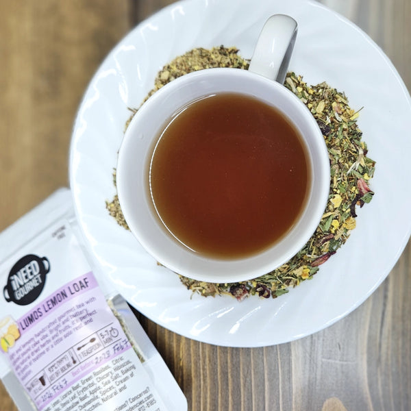 Lemon Loaf Herbal Tea: Fruity Caffeine-Free Loose Leaf Blend with Pound Cake vibes