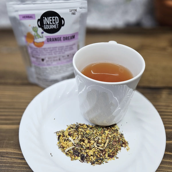 Orange Dream Herbal Tea: Fruity Caffeine-Free Loose Leaf Blend with Orange Creamsicle Vibes