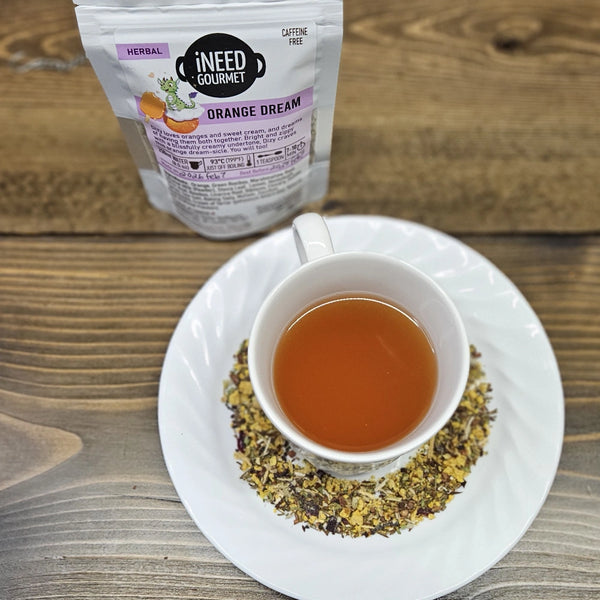 Orange Dream Herbal Tea: Fruity Caffeine-Free Loose Leaf Blend with Orange Creamsicle Vibes