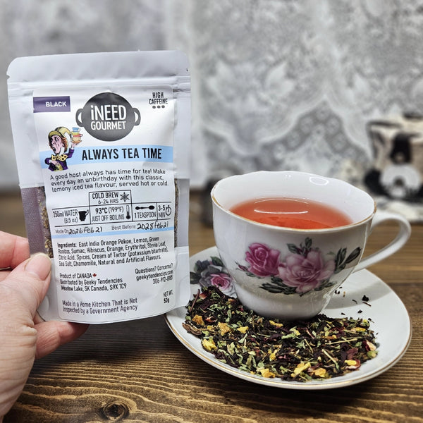 Always Teatime Gourmet Tea: Lemon and Orange Pekoe Loose Leaf Blend