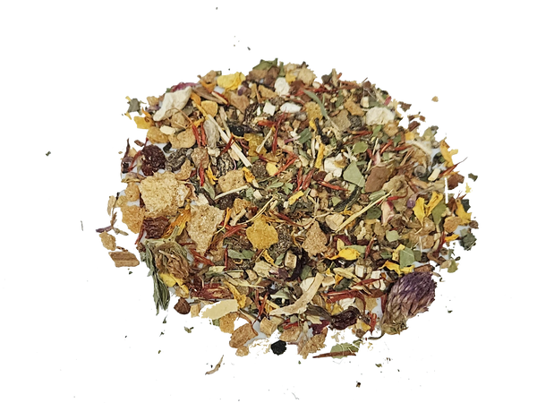 Goddess Glow Gourmet Herbal Tea: Peach Mango Tropical Loose Leaf Blend