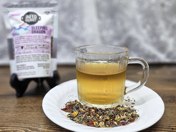 Sleeping Dragon Gourmet Herbal Tea: Spearmint Chamomile Loose Leaf Blend
