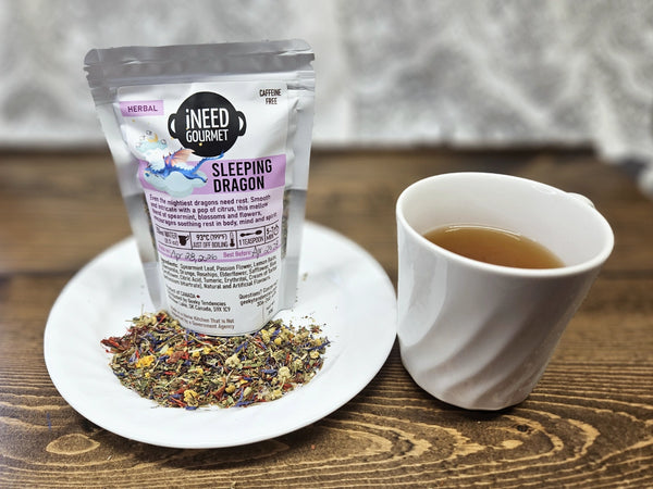 Sleeping Dragon Gourmet Herbal Tea: Spearmint Chamomile Loose Leaf Blend