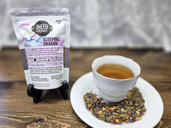 Sleeping Dragon Gourmet Herbal Tea: Spearmint Chamomile Loose Leaf Blend