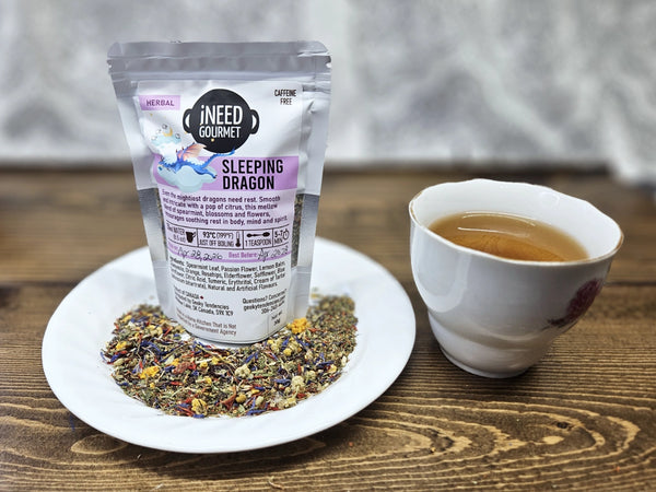 Sleeping Dragon Gourmet Herbal Tea: Spearmint Chamomile Loose Leaf Blend